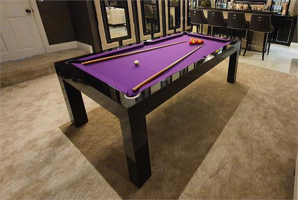 Signature Hawkes Pool Dining Table - High Gloss Black: 6ft, 7ft